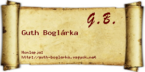 Guth Boglárka névjegykártya